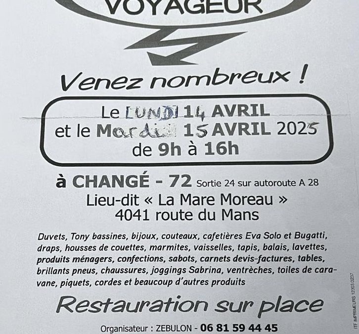 Le Mans (72) 14-15 avril 2025