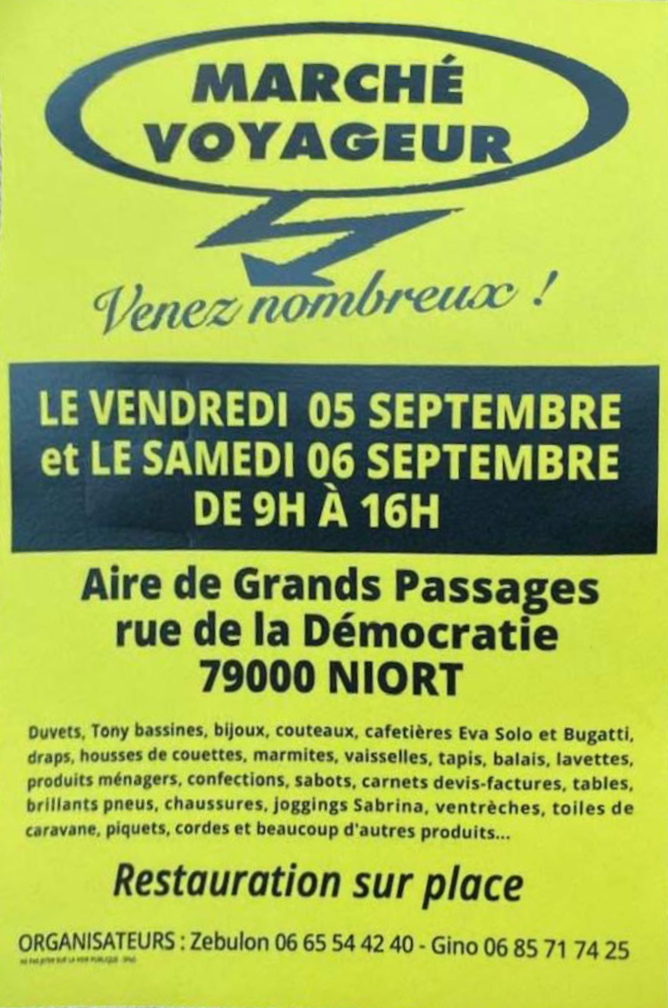 Marché des voyageurs Niort 79