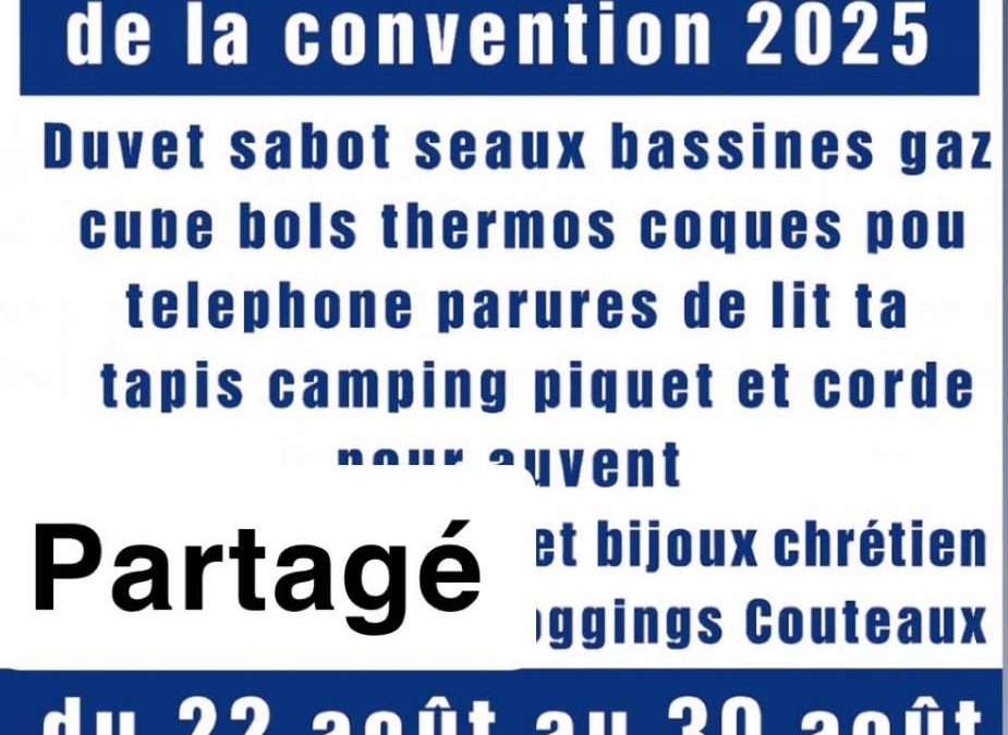 Grostenquin (57) (Convention) 22 au 30 août 2025