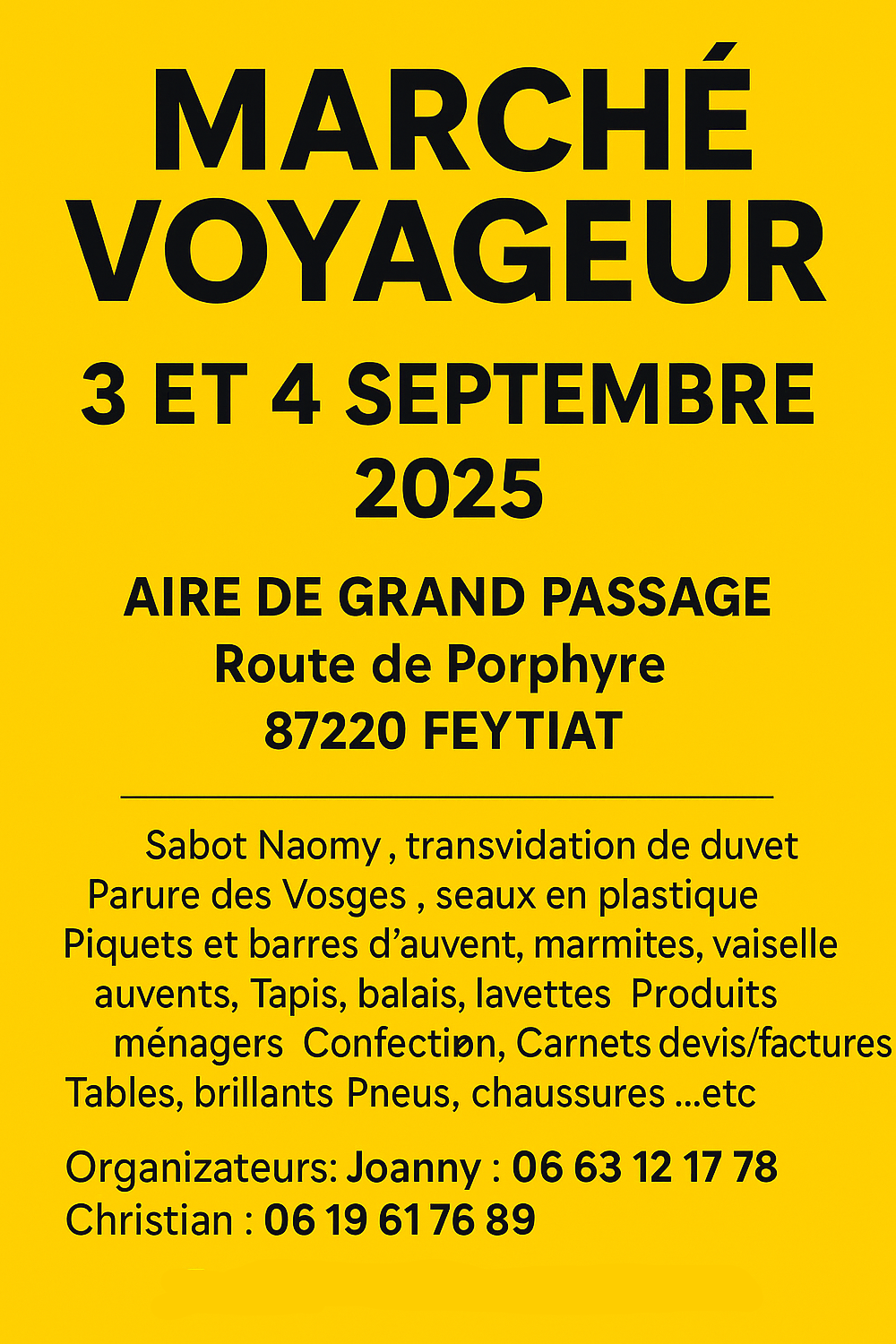 Marché des voyageurs à Limoges 2025