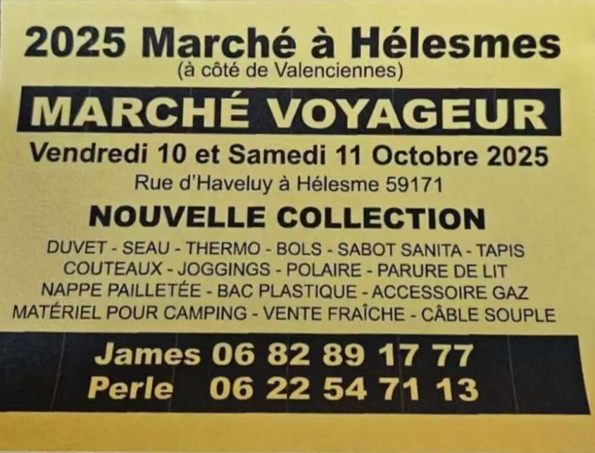 marché des voyageurs Hélesmes marché des voyageurs Hélesmes